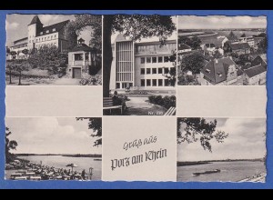 AK Gruß aus Porz am Rhein, 5 Ansichten s/w, unbeschrieben
