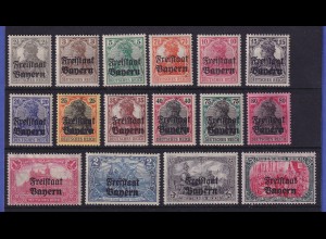 Bayern 1919 Aufdruck Freistaat Bayern Mi.-Nr. 136-151 postfrisch **