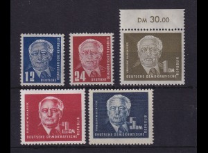 DDR 1950 Wilhelm Pieck Mi.-Nr. 251-255 postfrisch **