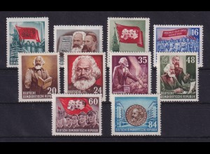 DDR 1953 Karl Marx 70. Todestag Mi.-Nr. 344-353 postfrisch **