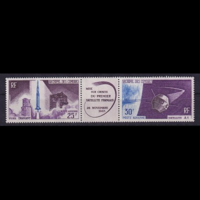 Komoren 1966 Raumfahrt Rakete Diamant, Satellit Mi.-Nr. 72-73 ** / MNH