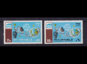 Katar 1970 Raumfahrt Bildung und Technologie Mi.-Nr. 419-420 ** / MNH