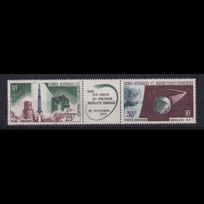 Französische Antarktis TAAF 1966 Erster franz. Satellit Mi.-Nr. 33-34 ** / MNH