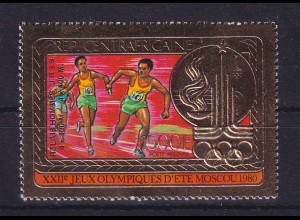 Zentralafrikanische Republik 1981 Olympiade Moskau Mi.-Nr. 733 I Aa ** / MNH