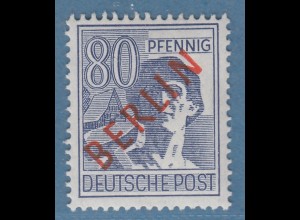 Berlin Rotaufdruck 80 Pfg Mi.-Nr. 32 einwandfrei postfrisch, geprüft Schlegel 