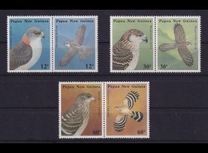 Papua-Neuguinea Greifvögel Mi.-Nr. 497-502 Satz 6 Werte kpl. ** / MNH