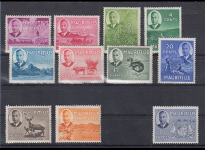 Mauritius 1950 Landestypische Motive Mi-Nr. 227- 241 nicht kpl. postfrisch **