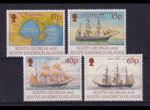 Südgeorgien und Süd-Sandwich-Inseln 1994 Segelschiffe Mi-Nr. 239-242 **