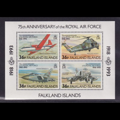 Falkland-Inseln 1993 - 75 Jahre Royal Air Force Mi.-Nr. Block 11 postfrisch **