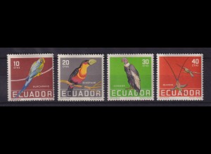 Ecuador 1958 Vögel Mi.-Nr. 956-959 postfrisch ** 