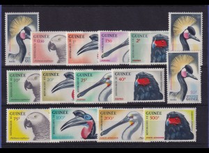Guinea 1962 Freimarken Vögel Mi.-Nr. 149-163 postfrisch ** 