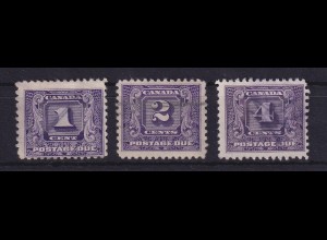 Kanada 1930 Portomarken Mi.-Nr. 6-8 gestempelt