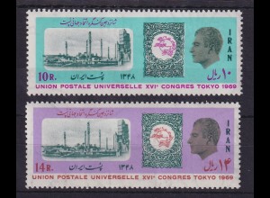 Iran 1969 Postkongress in Tokio Mi.-Nr. 1434-1435 postfrisch ** 