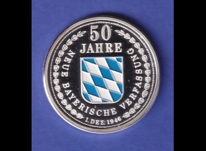Silbermedaille 50 Jahre Neue Bayerische Verfassung 1996