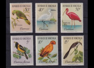 Venezuela 1961 Flugpostmarken Vögel Mi.-Nr. 1416-1421 postfrisch **