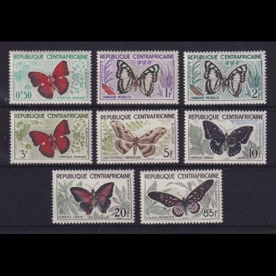 Zentralafrikanische Republik 1960 Schmetterlinge Mi.-Nr. 4-11 postfrisch **