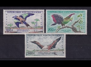 Zentralafrikanische Republik 1960 Vögel Mi.-Nr. 12-14 postfrisch **
