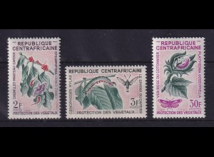 Zentralafrikanische Republik 1965 Pflanzenschutz Schadinsekten Mi.-Nr. 88-90 **