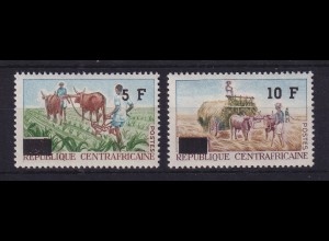 Zentralafrikanische Republik 1966 Landwirtschaft Mi.-Nr. 103-104 **