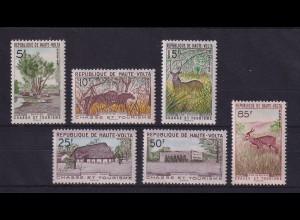 Obervolta Burkina Faso 1962 Jagd und Tourismus Mi.-Nr. 102-107 postfrisch **