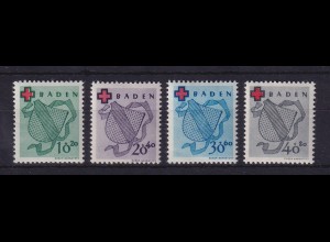 Französische Zone Baden 1949 Rotes Kreuz Mi.-Nr. 42-45 A postfrisch **
