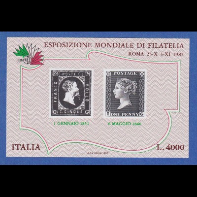 Italien 1985 ITALIA '85 Briefmarken Sardinien / England Mi.-Nr. Block 1 **