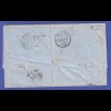 Großbritannien Königin Victoria Mi.-Nr. 13 Zz auf Brief nach Cognac 1858