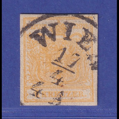 Österreich Wappen 1 Kr Mi.-Nr. 1 Y a gestempelt WIEN