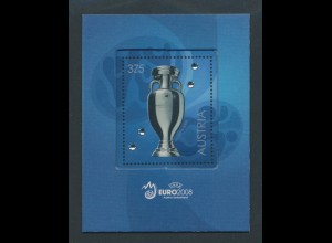 Österreich 2008, Blockausgabe Pokal Fußball-EM, Mi.-Nr. Bl.43 **