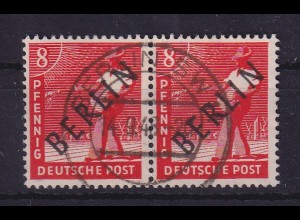 Berlin 1948 Schwarzaufdruck 8 Pf Mi-Nr. 3 waag. Paar gestempelt