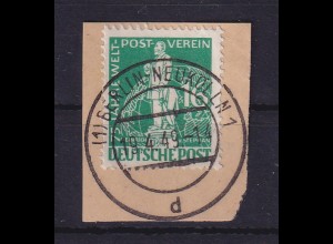 Berlin 1949 Weltpostverein 16 Pf Mi-Nr. 36 O auf Briefstück