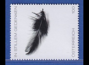 Österreich 2023 Grußmarke Trauer Schwarze Feder Mi.-Nr. 3706 **