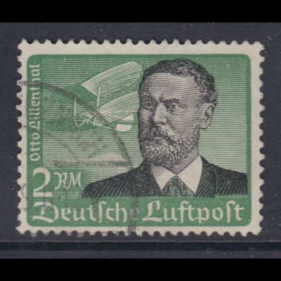 Deutsches Reich Flugpost 1934 , 2 Mark Lilienthal Mi.-Nr. 538 x gestempelt