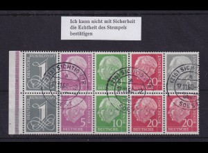 Bund 1958/60 Heuss und Ziffer Heftchenblatt Mi.-Nr. 8 Y II O SICHTIGVOR