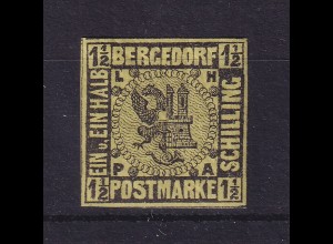 Altdeutschland Bergedorf 1861 Wappen 1 1/2 Schilling Mi-Nr. 3 postfrisch **