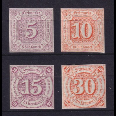 Thurn und Taxis 1859 Mi.-Nr. 18-19, 24-25 postfrisch **