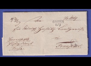 Preußen Vorphila-Brief mit Zweizeiler GOSTYN 1834