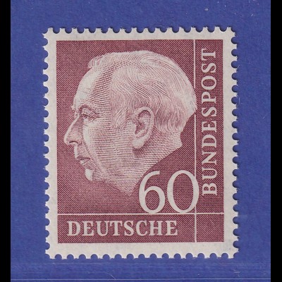 Bundesrepublik 1954 Theodor Heuss 60 Pf Mi.-Nr. 190 ** geprüft SCHLEGEL BPP