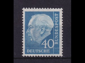 Bundesrepublik 1956 Theodor Heuss 40 Pf geriffelt Mi.-Nr. 260 x v postfrisch **
