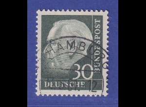 Bundesrepublik 1960 Heuss 30 Pf Mi.-Nr. 259 y O HAMBURG gpr. SCHLEGEL BPP