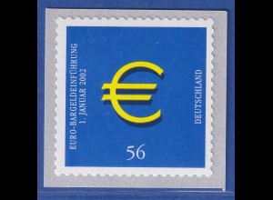 Bund 2002 Euro-Einführung €-Zeichen 56 Cent SELBSTKLEBEND Mi.-Nr. 2236 ** 