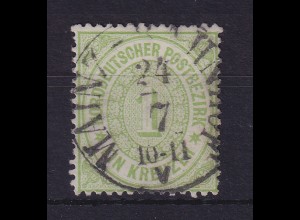 Norddeutscher Postbezirk 1 Kreuzer Mi.-Nr. 19 O MAINZ