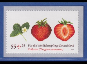 Bund 2010 Wohlfahrt Erdbeere mit Duft 55 Cent SELBSTKLEBEND Rolle Mi-Nr. 2777 **