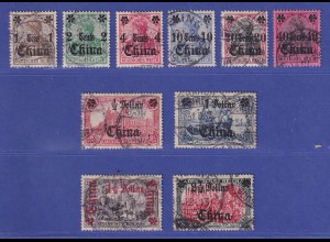 Deutsche Post in China 1906 Mi.-Nr. 38-47 Satz kpl. gestempelt