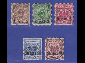 Deutsch-Ostafrika 1893 Mi.-Nr. 1-5 Satz kpl. gestempelt