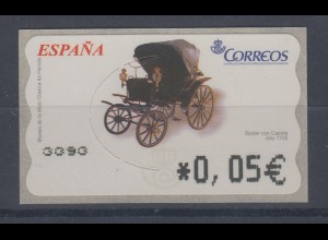 Spanien ATM Kutsche Spider 1705, Wert in € 4-stellig breit, Mi.-Nr. 139.2
