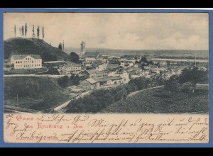 AK Gruss aus Kraiburg am Inn, gelaufen 1900