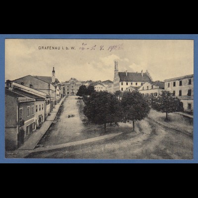 AK Grafenau im bayr. Wald, gelaufen 1906