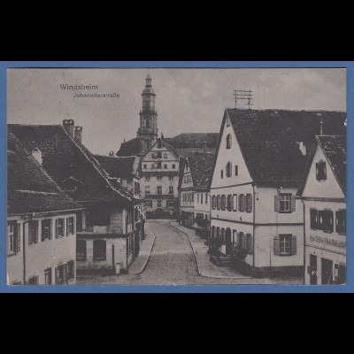AK Windsheim Johanniterstrasse, gelaufen 1919