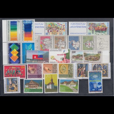 Liechtenstein kompletter Briefmarken-Jahrgang 1998 postfrisch ** 